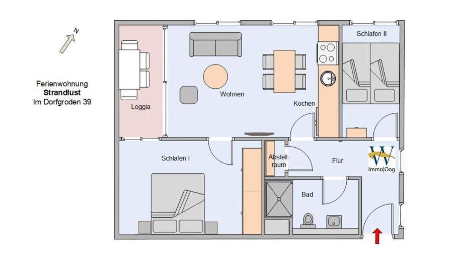 Strandlust - Anspruchsvolle Ferienwohnung Wangerooge Exterior foto